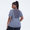 Buy cheap back mesh Women'S Plus Size Yoga Wear Ladies Oversized Gym T Shirt 180g from wholesalers