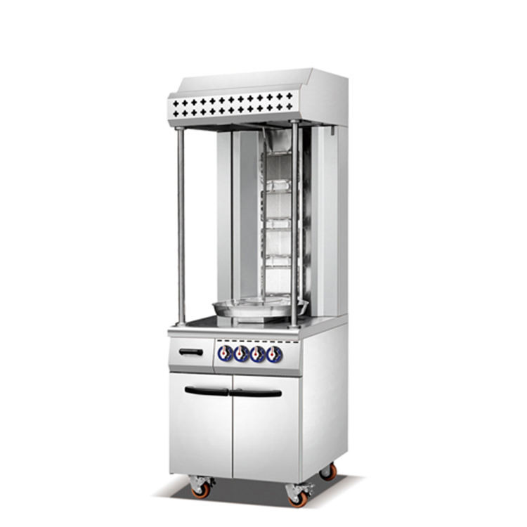 Electric & Gas Vertical / Standing Type Commercial Shawarma Machine Adjustable For Chicken BBQ Grill