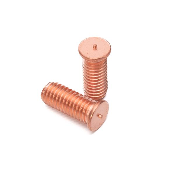 M8 Model GB Standard Custom Red Copper Hex Head Bolts with Zinc Plated Welding Screw Spot CD Weld Stud M7 Thread Size