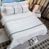 Buy cheap Dobby White Stripe Jacquard Hotel Luxury Sheet Set , Hotel Style Bedding Sets from wholesalers