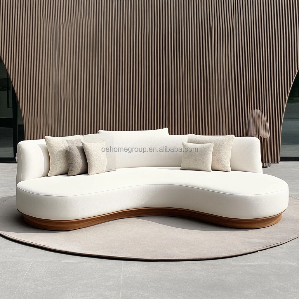 Italian Velvet Sofa Fabric Leisure Curved Couch Set Modern Unique Living Room Sofa For Modern Lounge