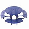 Buy cheap Mild Steel Metal Outdoor Table Benches With Flanged Surface Mounted Type OEM from wholesalers