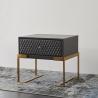 Buy cheap Luxury Hotel Modern Nightstand Wooden Bedside Table With Metal Legs from wholesalers
