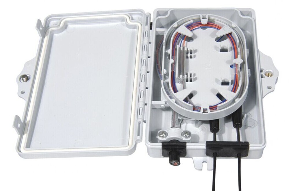 2 Port FTTH Anti UV Fiber Optic Termination Box Waterproof