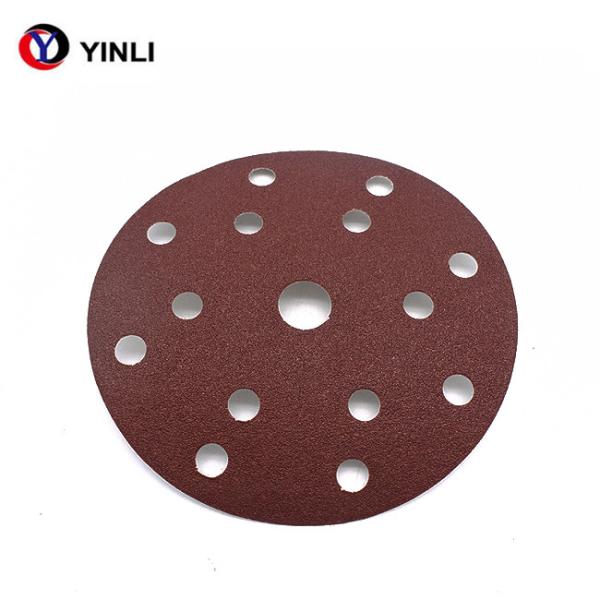 Buy cheap 6 Inch Red Aluminum Sanding Disc Abrasive Grinding Wheel 120 Grit With Holes from wholesalers