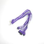 Sublimation Printing Logo Woven Neck Lanyards Free Artwork Services With Clip