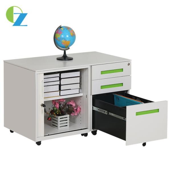 Buy cheap Office Metal Mobile Tambour Caddy File Storage Cabinet With White Color from wholesalers