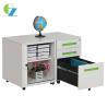 Buy cheap Office Metal Mobile Tambour Caddy File Storage Cabinet With 3 Drawer from wholesalers