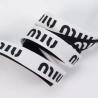 Buy cheap Customized Logo Printing 13mm Grosgrain Ribbon Roll in Black White for Bottle Flowers from wholesalers