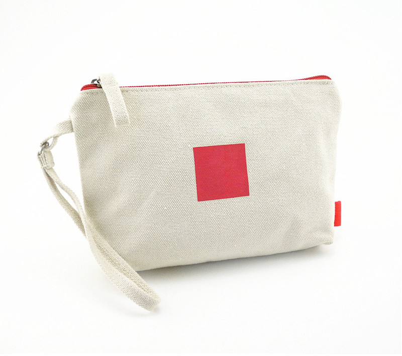 Eco Friendly Zipper Soft Canvas Cosmetic Makeup Bag