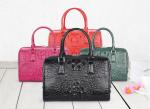 New zipper large capacity women's crocodile leather handbag for lady