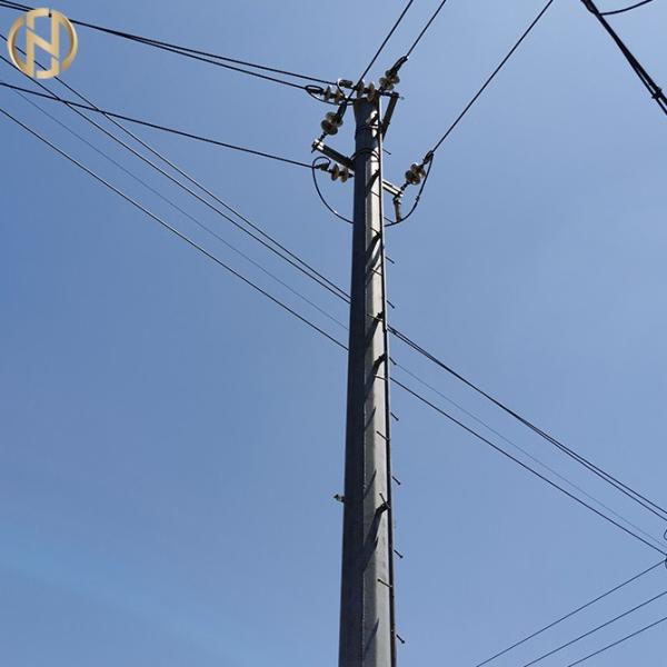 Quality 161KV Q420 355Mpa Tubular Steel Pole For Power Transmission Line for sale