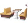 Buy cheap Black Color Commercial Banquette Seating , Wood Restaurant Booth Eco - Leather from wholesalers