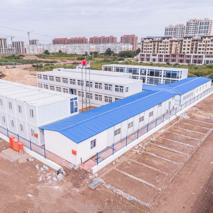 Zontop Modern Luxury Easy Assemble 40ft/20ft Steel Manufactured Prefabricated Resort 2 Story Prefab Modular House
