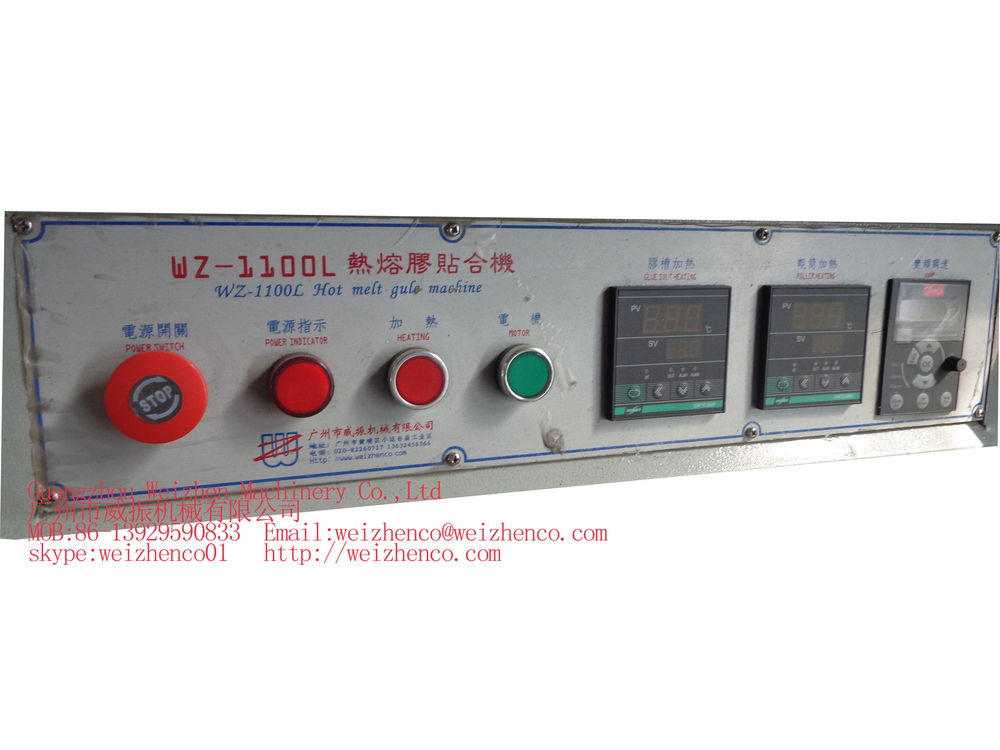 1100mm Hot Melt Gluing Machine for Scouring Pad PE Foam and Plastic Packaging Material