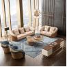 Buy cheap Curved Armrests Leather Living Room Sofas Recliner Living Room Sofa Set from wholesalers