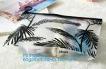 swimwear packaging bags, slider zipper pvc pouch glitter clear plastic vinly k