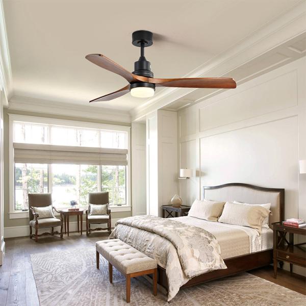 Buy cheap 220VDC 65W 3 Wooden Blades Modern Living Room Air Cooling Fan With Light Feel Free To Contact from wholesalers