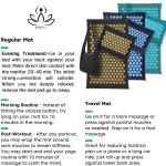 Patent Design Natural Linen Acupressure Mat Foot Shakti Plastic Spikes Massage