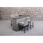 PE Wicker Rattan Outdoor High Bar Chair and Table Set for Modern Dining