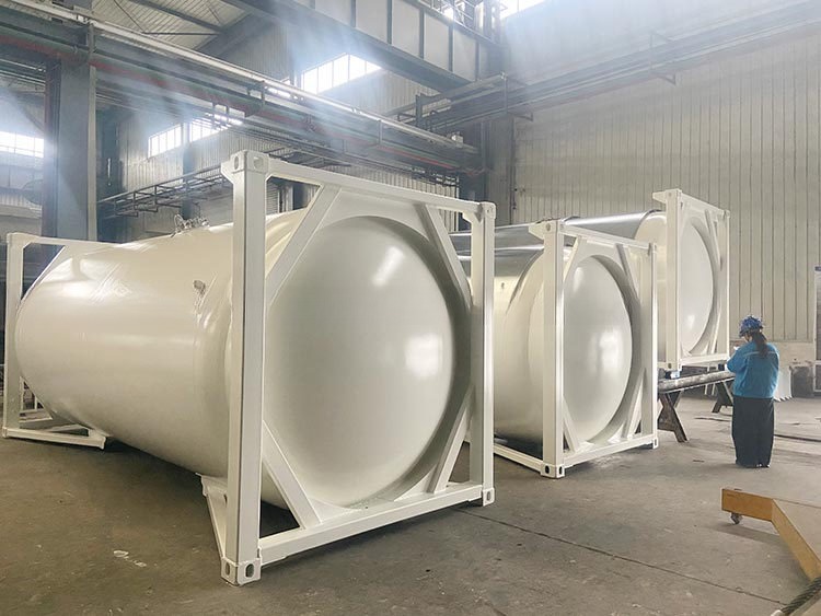 9 High Stacking T50 LPG Liquid Chlorine Gas 20ft ISO Tank Container 18/23.45Bar Pressure