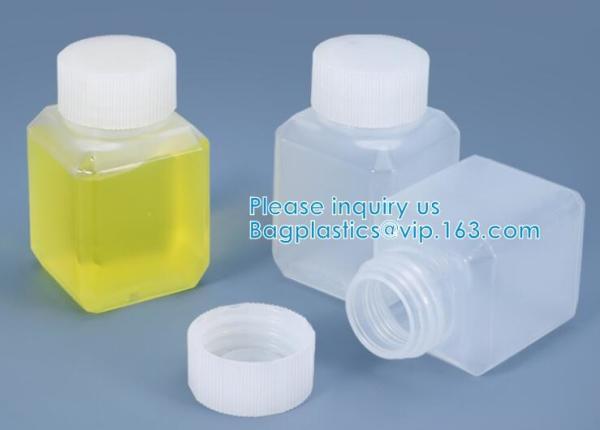 Wide-Mouth Chemical Dry Powder Bottle Reagent Bottle Square Chemical Plastic