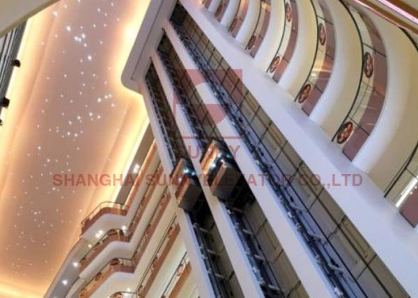 Buy cheap Machine Room Less Panoramic Elevator 13 Person Observation Lift Customized from wholesalers