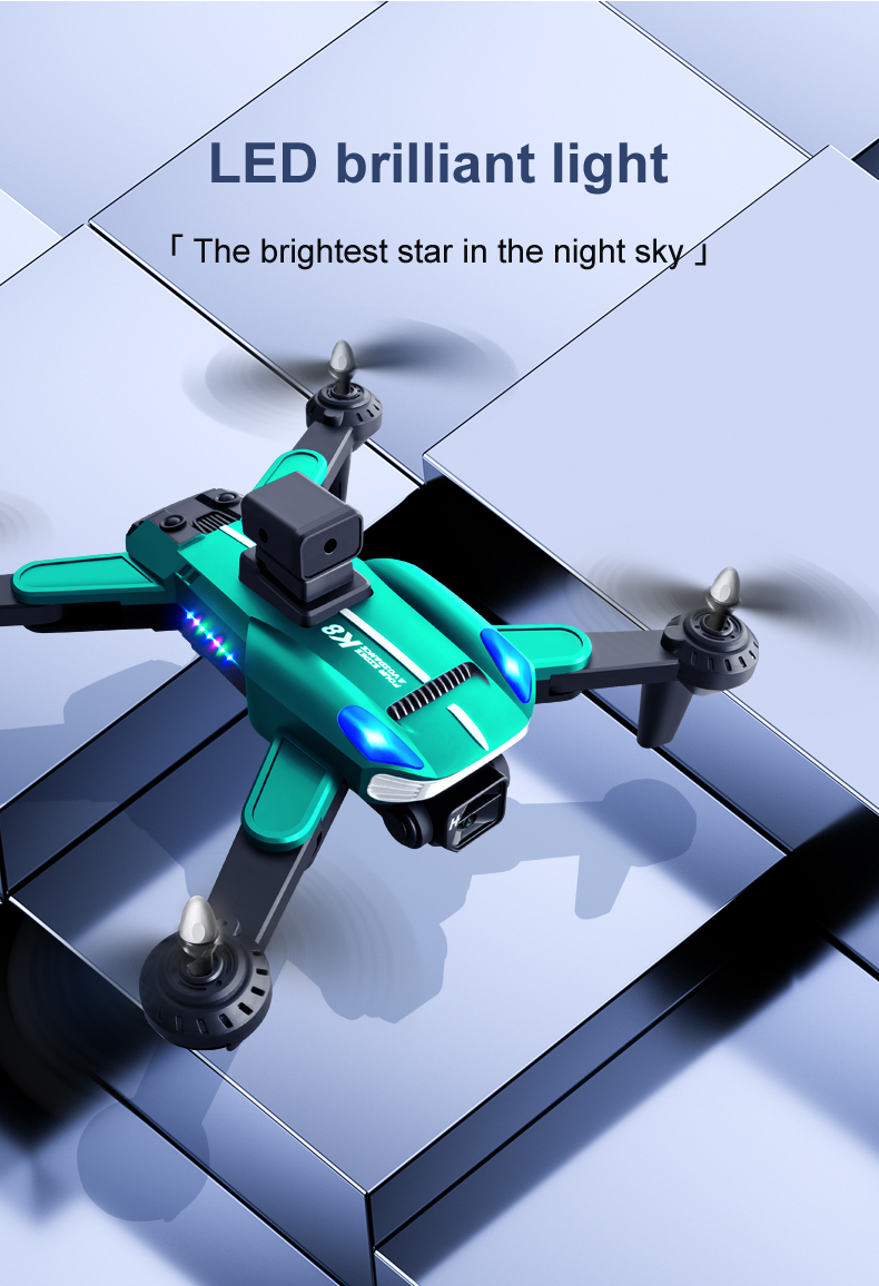 Aluminum Alloy 2024 K8 Drone Dual Camera Four-axis Folding Aircraft with Obstacle Avoidance and RC Helicopter Dron 8k Pro