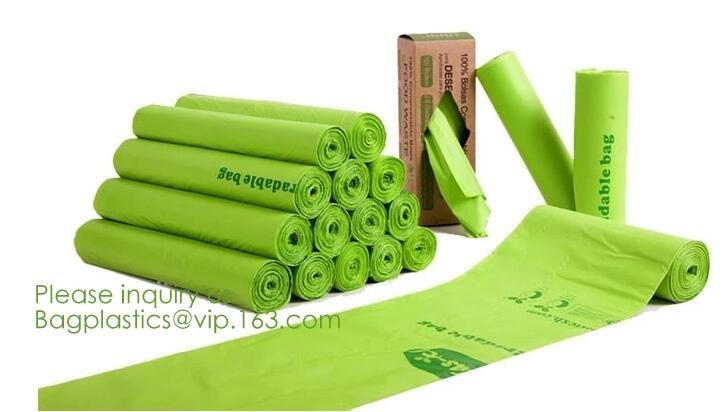 100% Eco-friendly Material Certified PLA Compostable Bag,Corn Starch T Shirt Bag Meet EN13432 BPI Biodegradable And Comp