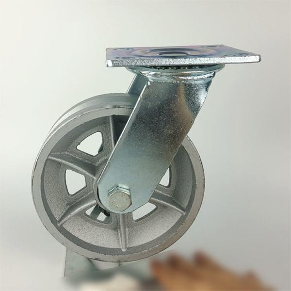 Buy cheap V Groove Heavy Duty Casters 6 Inch Swivel Plate Cast Iron Hollow Track Wheels from wholesalers