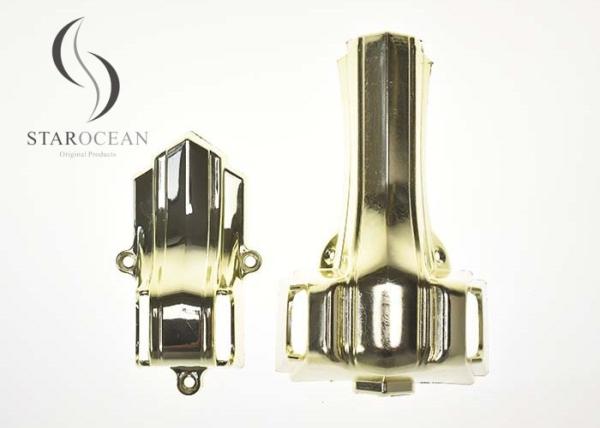 Gold Color Coffin Fittings Suppliers , Coffin Christmas Ornaments Light Weight