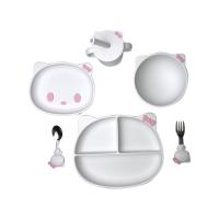 Buy cheap 6pcs Silicone Baby Feeding Set Kitten Shape BPA Free Suction Bowls And Plates product