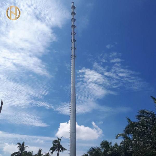 Buy cheap 12 Sides Galvanized Eelectric Power Pole 35m 110FT Well Finished Welding from wholesalers