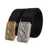 Buy cheap Black Businessman Buckle Nylon Belt 130cm Braided Web Belt from wholesalers