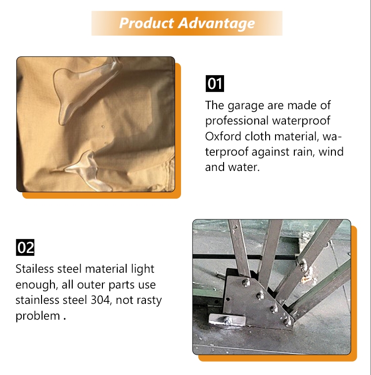 Manual Operation Canopy Carport Good Awning Canopy for Electric 2 Car Parking Pergola