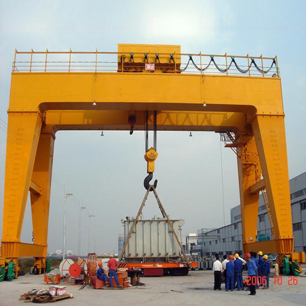 Buy cheap Heavy Duty Box Type Double Girder Gantry Crane Rail Traveling Goliath Crane from wholesalers
