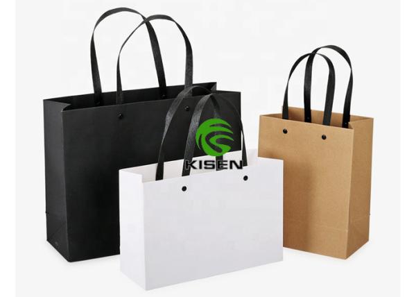 Buy cheap Recyclable Twist Handle Kraft Paper Shopping Bags Custom Printed Brown Color from wholesalers