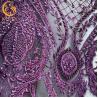 Buy cheap Bridal Gown French Beaded Handmade Lace Fabric Polyester Customized from wholesalers