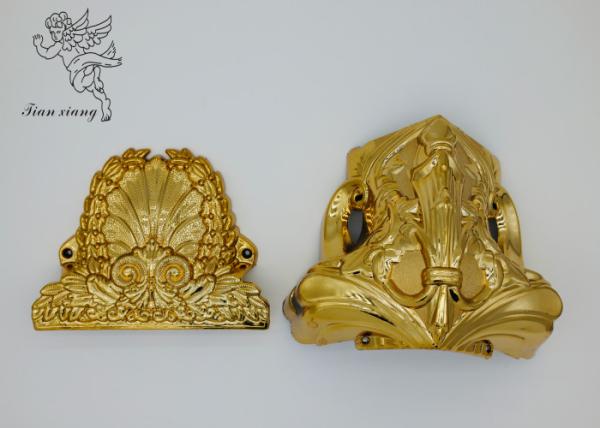 Buy cheap Embroidered Panel Casket Hardware Kit Gold Plastic Material from wholesalers