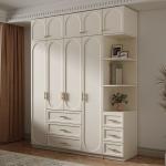 French Style 18mm Melamine Mdf Board White Wardrobe Bedroom Home Solid Wood