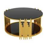 SEDIA Circular Glass Coffee End Table For Apartment / Bar / Hotel
