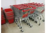 OEM Euro Style Metal Supermarket Four Wheels Shopping Trolley For Store