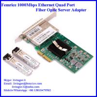 Buy cheap 1000Mbps Quad Port Network Card SFP Slot Server NIC Adapter, Fiber Optic Network product