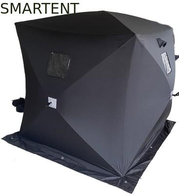 Buy cheap 147X147X165CM Black Outdoor Work Tent Fiberglass Waterproof Coated Polyester 150D One Man Flip Over Ice Shelter from wholesalers
