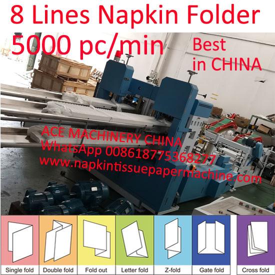 Buy cheap Italy Design Heavy Duty 4 Folds Paper Napkin Machine With 4 Lanes 5000 Sheet/Min from wholesalers