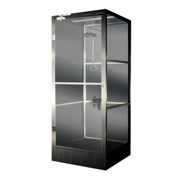 Buy cheap Enclosed Emergency Shower With Eye Wash Organic Glass And Stainless Steel Material from wholesalers