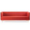 Buy cheap American Wind Net Red Fabric Velvet Sofa Family Three Person Simple Northern Europe Light Luxury from wholesalers