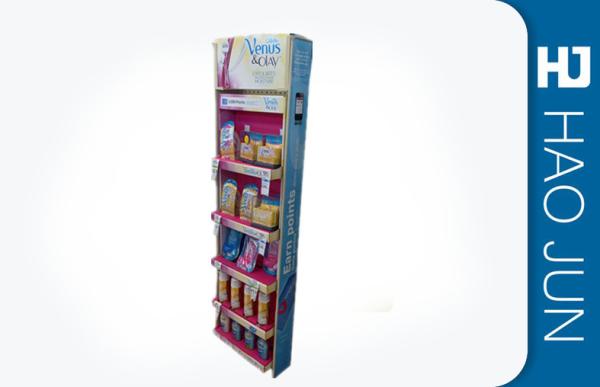 Buy cheap Floor Standing Cardboard Display Stands For Cosmetics , Cardboard Presentation Boxes from wholesalers
