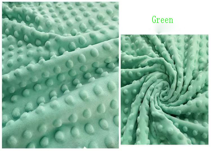 Baby Cuddle Bubble Minky Dot Plush Blanket Fabric Polyester Embossed
