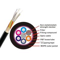 Buy cheap Non Metallic GYFTY Fiber Optic Armoured Cable G652D 12 24 30 48 Core PE HDPE product